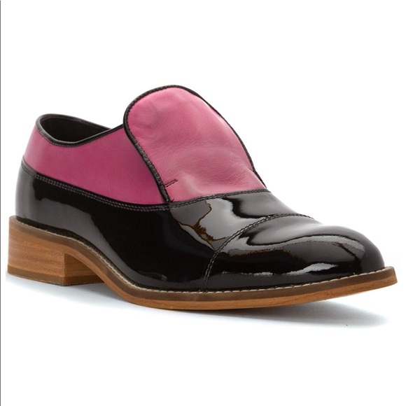 NIB Colorblock Patent Leather Boyfriend Oxford - Picture 8 of 8